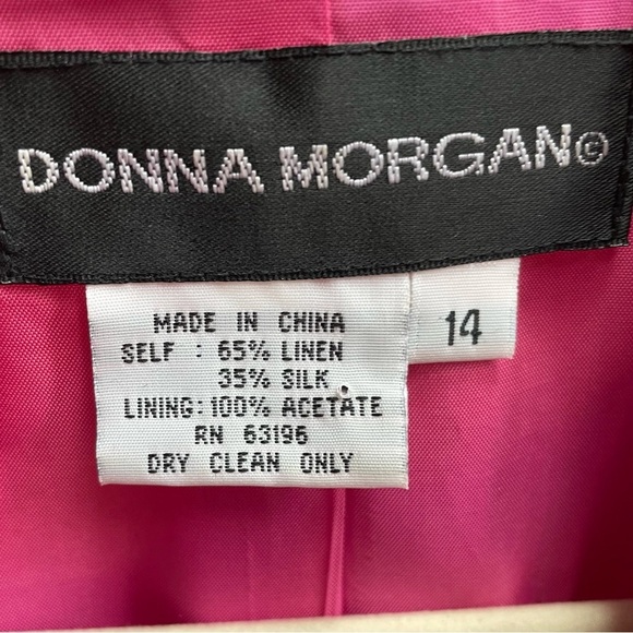 Donna Morgan Vintage Silk Blend Floral Print Fully Lined Jacket Skirt Set Suit - Picture 2 of 16